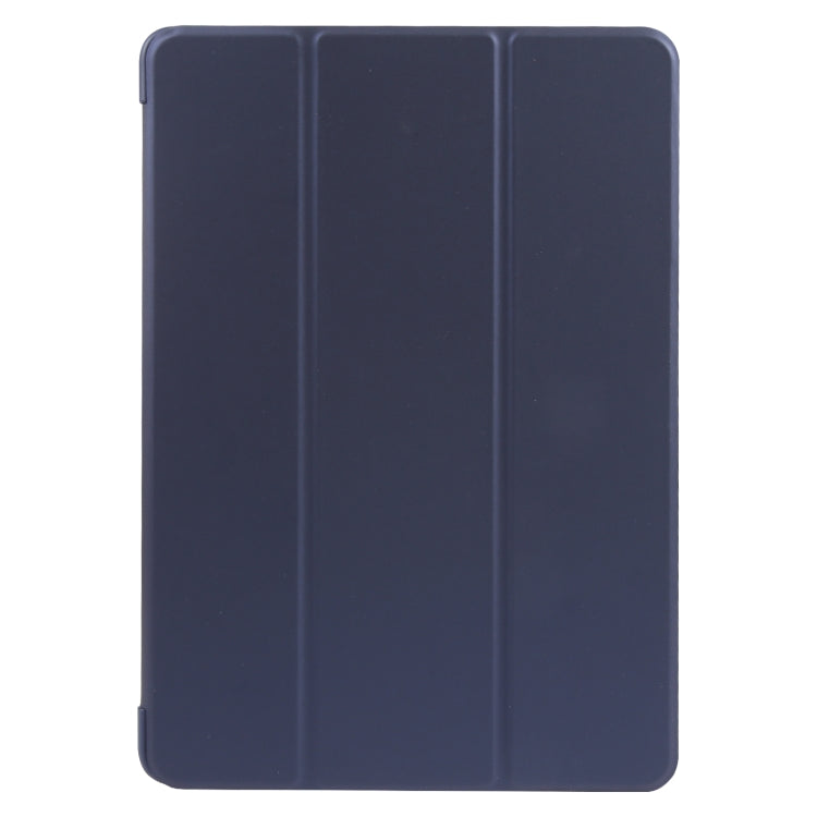 For Huawei MatePad SE 11 GEBEI 3-folding Holder Shockproof Flip Leather Tablet Case(Dark Blue) - Huawei by GEBEI | Online Shopping UK | buy2fix