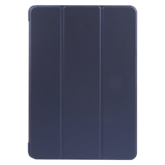For Huawei MatePad SE 11 GEBEI 3-folding Holder Shockproof Flip Leather Tablet Case(Dark Blue) - Huawei by GEBEI | Online Shopping UK | buy2fix