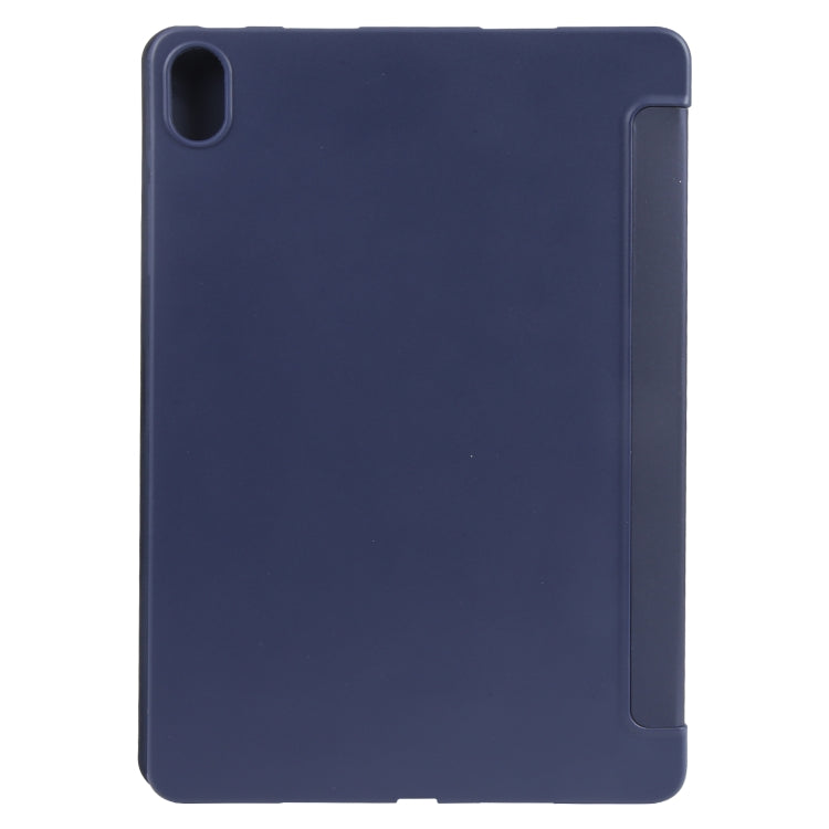 For Huawei MatePad SE 11 GEBEI 3-folding Holder Shockproof Flip Leather Tablet Case(Dark Blue) - Huawei by GEBEI | Online Shopping UK | buy2fix