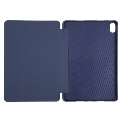 For Huawei MatePad SE 11 GEBEI 3-folding Holder Shockproof Flip Leather Tablet Case(Dark Blue) - Huawei by GEBEI | Online Shopping UK | buy2fix
