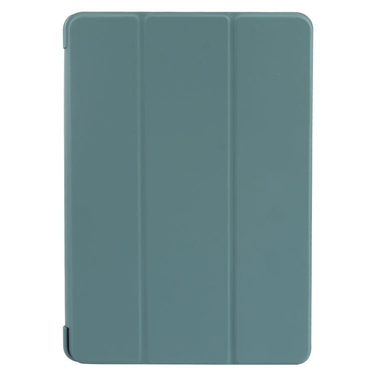 For Huawei MatePad SE 11 GEBEI 3-folding Holder Shockproof Flip Leather Tablet Case(Dark Green) - Huawei by GEBEI | Online Shopping UK | buy2fix