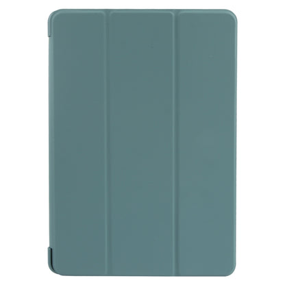 For Huawei MatePad SE 11 GEBEI 3-folding Holder Shockproof Flip Leather Tablet Case(Dark Green) - Huawei by GEBEI | Online Shopping UK | buy2fix