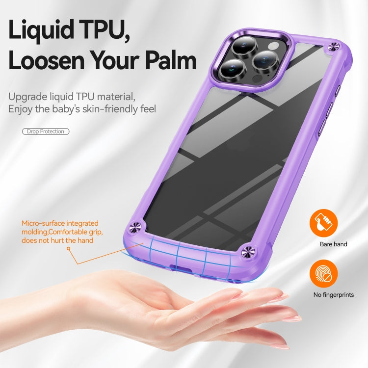 For iPhone 16 Pro TPU + PC Lens Protection Phone Case(Purple) - iPhone 16 Pro Cases by buy2fix | Online Shopping UK | buy2fix