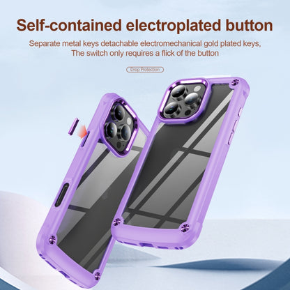 For iPhone 16 Pro Max TPU + PC Lens Protection Phone Case(Purple) - iPhone 16 Pro Max Cases by buy2fix | Online Shopping UK | buy2fix