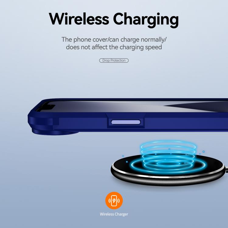 For iPhone 16e TPU + PC Lens Protection Phone Case(Blue) - iPhone 16e Cases by buy2fix | Online Shopping UK | buy2fix