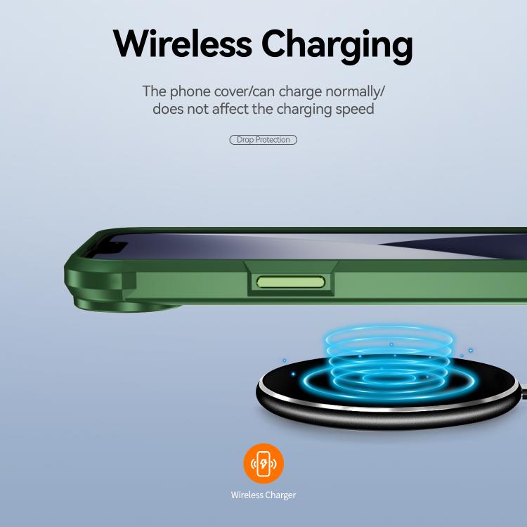 For iPhone 16e TPU + PC Lens Protection Phone Case(Green) - iPhone 16e Cases by buy2fix | Online Shopping UK | buy2fix