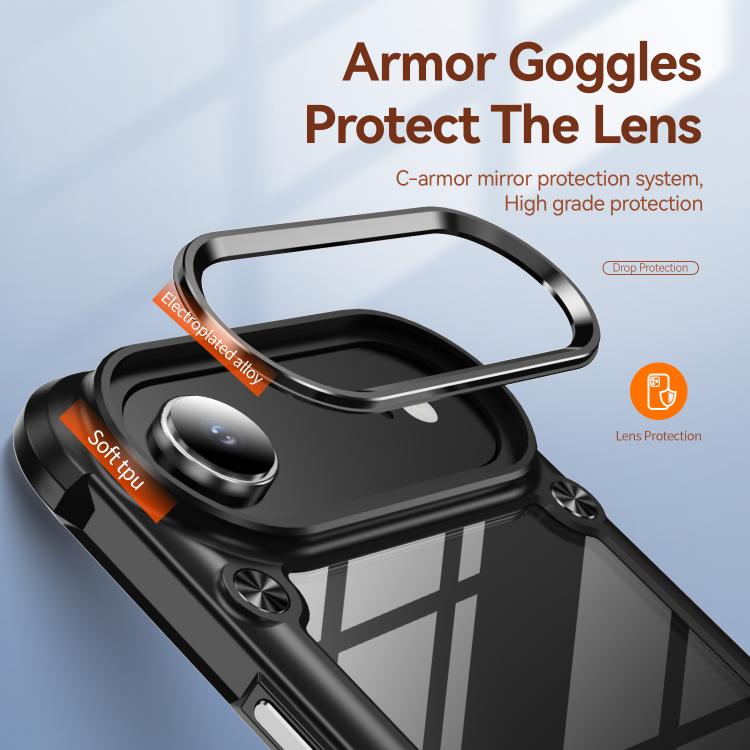 For iPhone Air TPU + PC Lens Protection Phone Case(Black) - iPhone Air Cases by buy2fix | Online Shopping UK | buy2fix