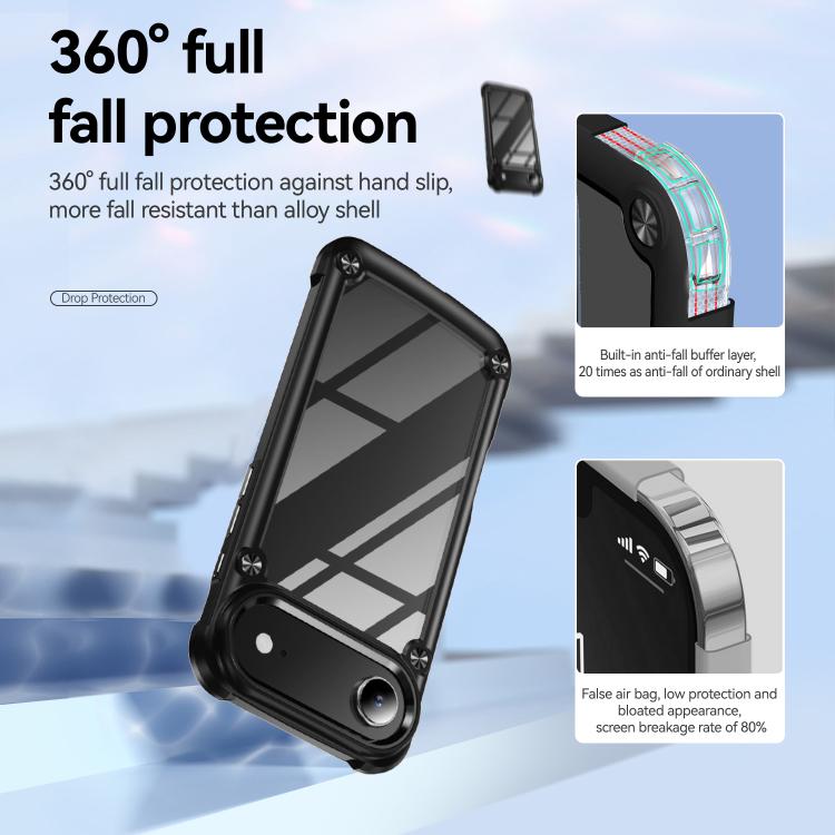 For iPhone Air TPU + PC Lens Protection Phone Case(Black) - iPhone Air Cases by buy2fix | Online Shopping UK | buy2fix