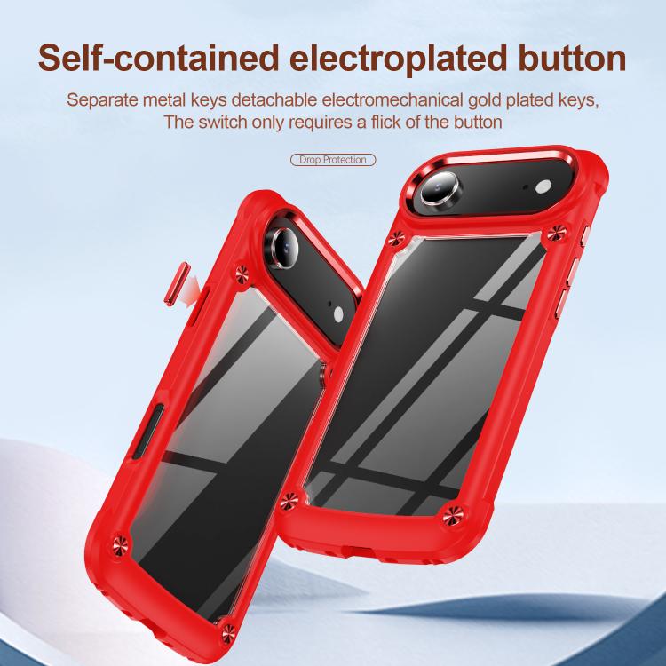 For iPhone Air TPU + PC Lens Protection Phone Case(Red) - iPhone Air Cases by buy2fix | Online Shopping UK | buy2fix