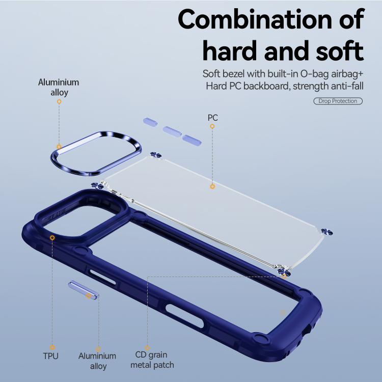 For iPhone Air TPU + PC Lens Protection Phone Case(Blue) - iPhone Air Cases by buy2fix | Online Shopping UK | buy2fix