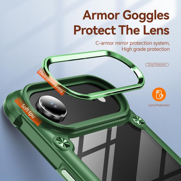 For iPhone Air TPU + PC Lens Protection Phone Case(Green) - iPhone Air Cases by buy2fix | Online Shopping UK | buy2fix