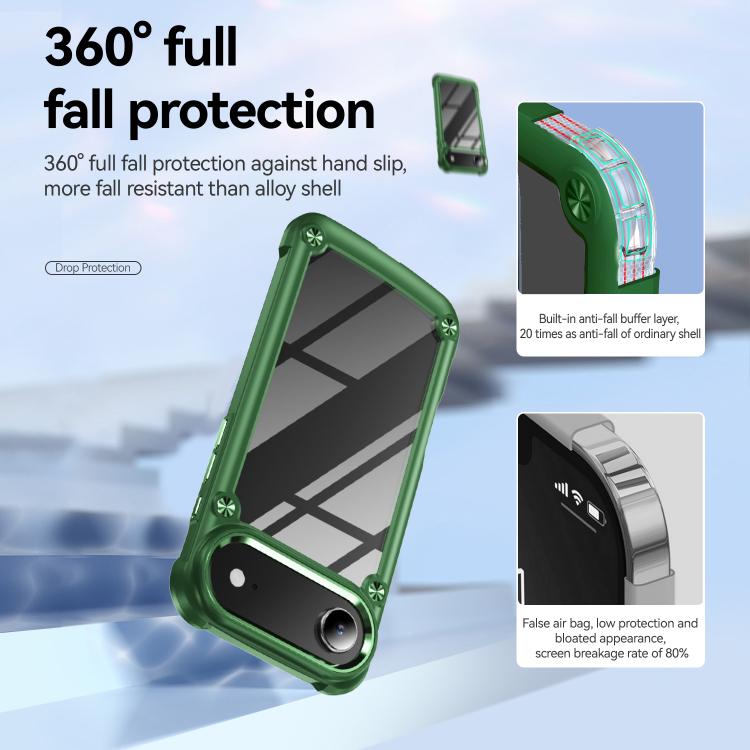 For iPhone Air TPU + PC Lens Protection Phone Case(Green) - iPhone Air Cases by buy2fix | Online Shopping UK | buy2fix