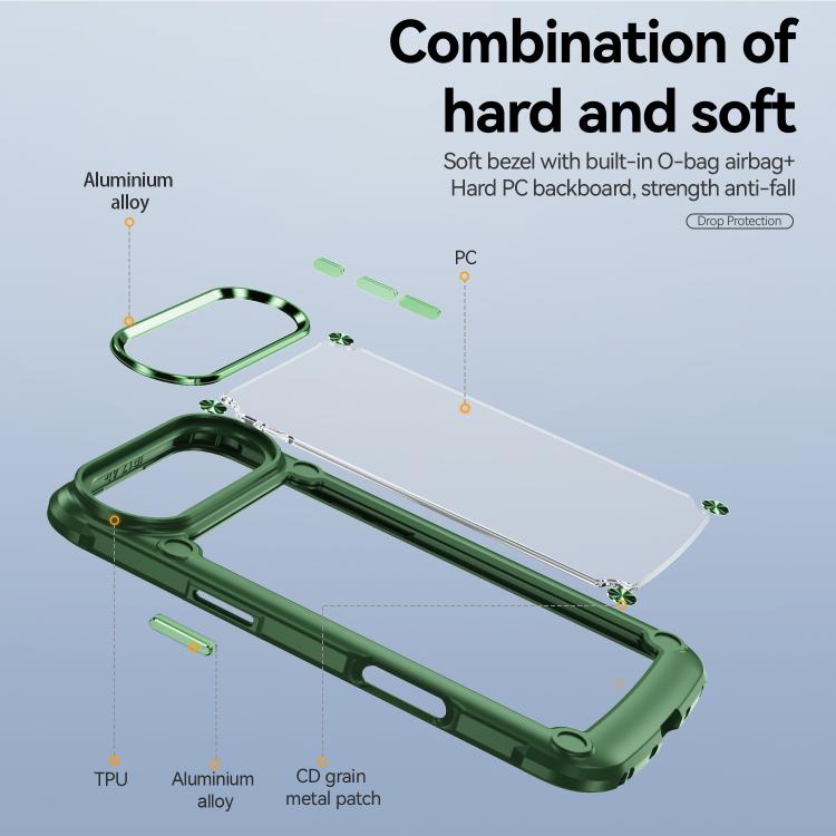 For iPhone Air TPU + PC Lens Protection Phone Case(Green) - iPhone Air Cases by buy2fix | Online Shopping UK | buy2fix