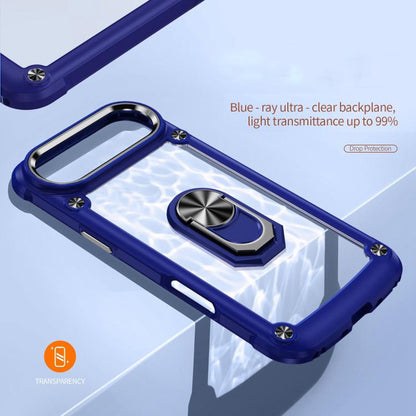 For iPhone Air TPU + PC Lens Protection Phone Case with Ring Holder(Red) - iPhone Air Cases by buy2fix | Online Shopping UK | buy2fix