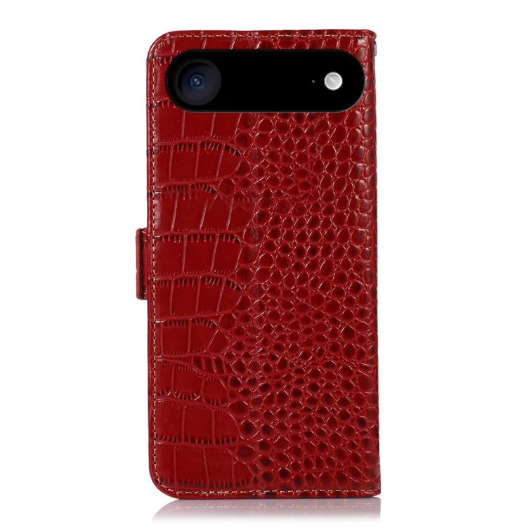 For iPhone 17 Air Crocodile Top Layer Cowhide Leather Phone Case(Red) - iPhone 17 Air Cases by buy2fix | Online Shopping UK | buy2fix