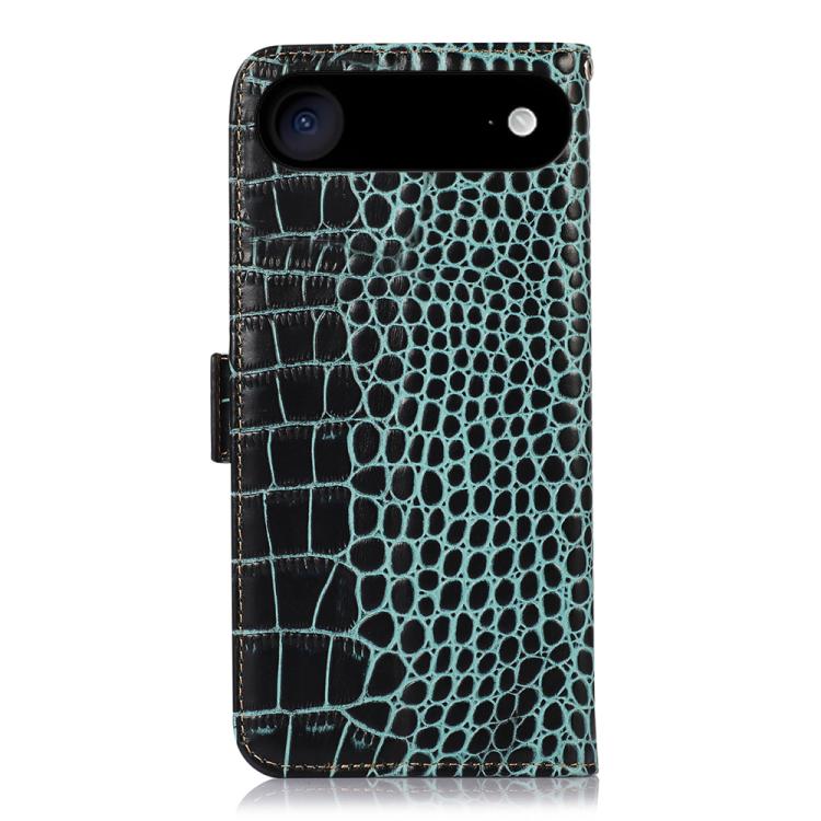 For iPhone 17 Air Crocodile Top Layer Cowhide Leather Phone Case(Green) - iPhone 17 Air Cases by buy2fix | Online Shopping UK | buy2fix