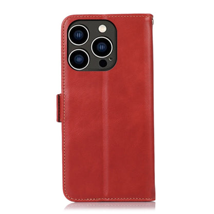 For iPhone 16 Pro Max Crazy Horse Top Layer Cowhide Leather Phone Case(Red) - iPhone 16 Pro Max Cases by buy2fix | Online Shopping UK | buy2fix