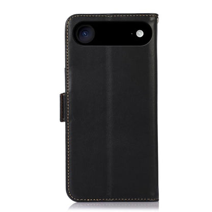 For iPhone 17 Air Crazy Horse Top Layer Cowhide Leather Phone Case(Black) - iPhone 17 Air Cases by buy2fix | Online Shopping UK | buy2fix