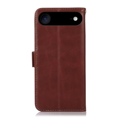 For iPhone 17 Air Crazy Horse Top Layer Cowhide Leather Phone Case(Brown) - iPhone 17 Air Cases by buy2fix | Online Shopping UK | buy2fix