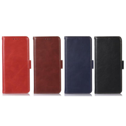 For iPhone 17 Pro Crazy Horse Top Layer Cowhide Leather Phone Case(Red) - iPhone 17 Pro Cases by buy2fix | Online Shopping UK | buy2fix