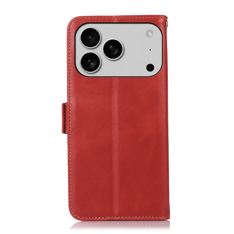 For iPhone 17 Pro Max Crazy Horse Top Layer Cowhide Leather Phone Case(Red) - iPhone 17 Pro Max Cases by buy2fix | Online Shopping UK | buy2fix