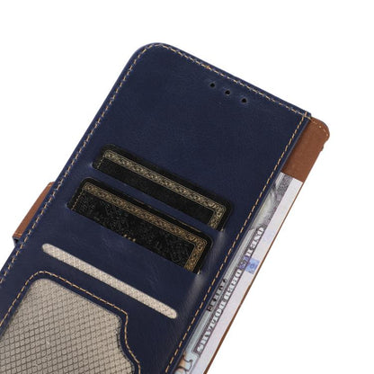 For iPhone 17 Pro Max Crazy Horse Top Layer Cowhide Leather Phone Case(Blue) - iPhone 17 Pro Max Cases by buy2fix | Online Shopping UK | buy2fix
