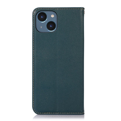 For iPhone 15 KHAZNEH Nappa Top Layer Cowhide Leather Phone Case(Green) - iPhone 15 Cases by buy2fix | Online Shopping UK | buy2fix