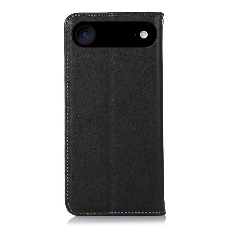 For iPhone 17 Air KHAZNEH Nappa Top Layer Cowhide Leather Phone Case(Black) - iPhone 17 Air Cases by buy2fix | Online Shopping UK | buy2fix