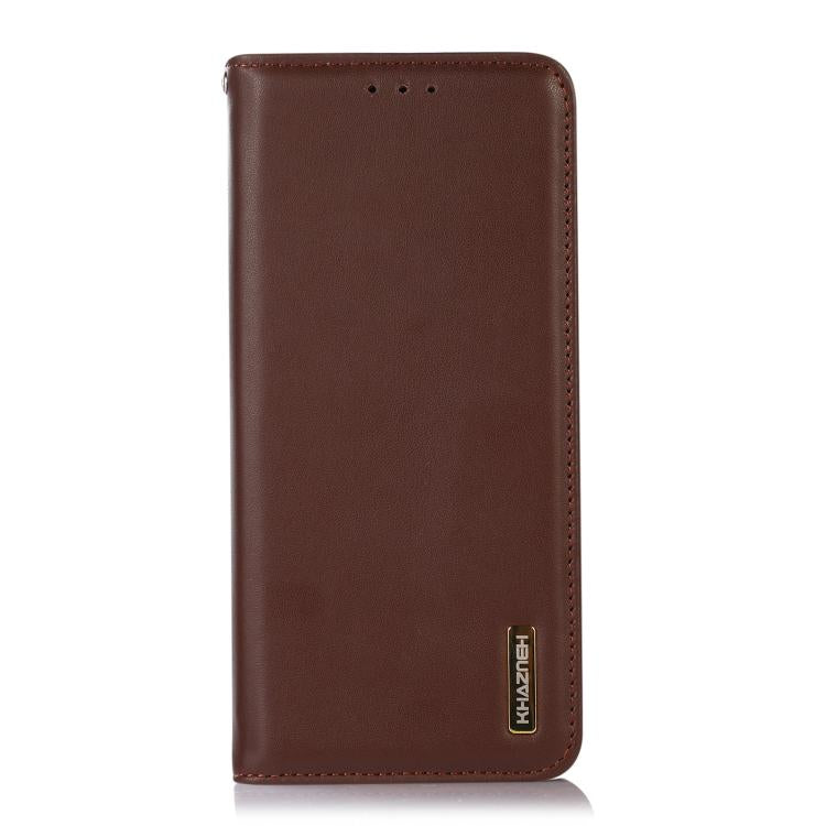 For iPhone 17 Air KHAZNEH Nappa Top Layer Cowhide Leather Phone Case(Brown) - iPhone 17 Air Cases by buy2fix | Online Shopping UK | buy2fix