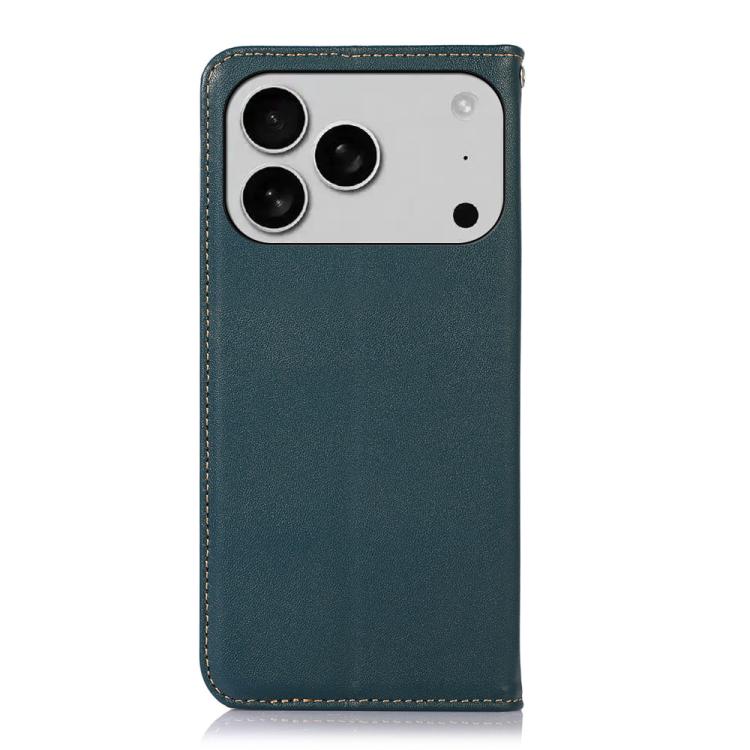 For iPhone 17 Pro KHAZNEH Nappa Top Layer Cowhide Leather Phone Case(Green) - iPhone 17 Pro Cases by buy2fix | Online Shopping UK | buy2fix