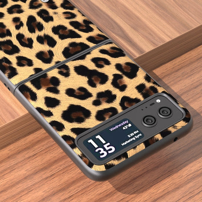For Motorola Razr 40 ABEEL Black Edge Leopard Phone Case(Leopard Print) by buy2fix