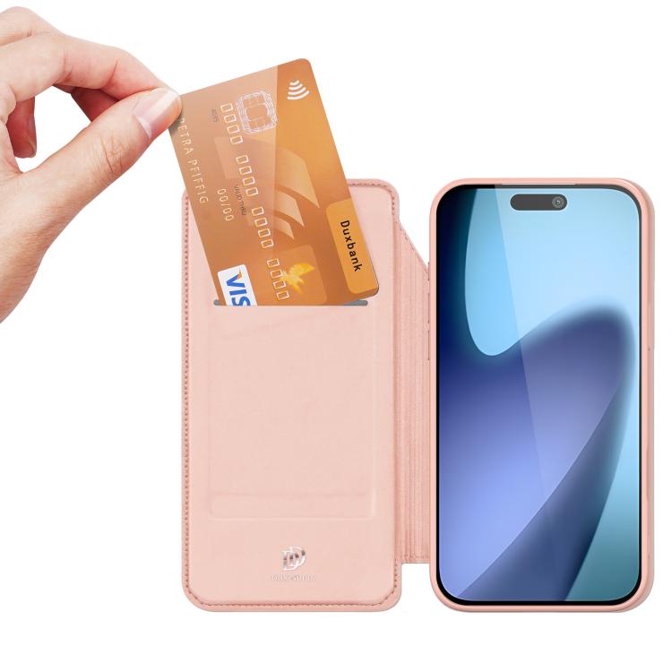 For iPhone 17 Air DUX DUCIS Skin Pro Series Flip Leather Phone Case(Rose Gold) - iPhone 17 Air Cases by DUX DUCIS | Online Shopping UK | buy2fix