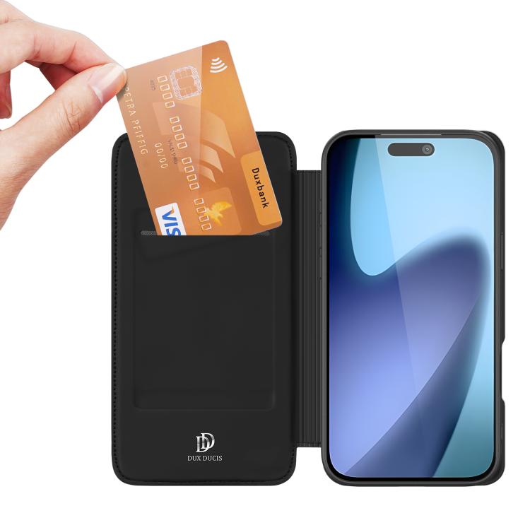 For iPhone 17 DUX DUCIS Skin Pro Series Flip Leather Phone Case(Black) - iPhone 17 Cases by DUX DUCIS | Online Shopping UK | buy2fix