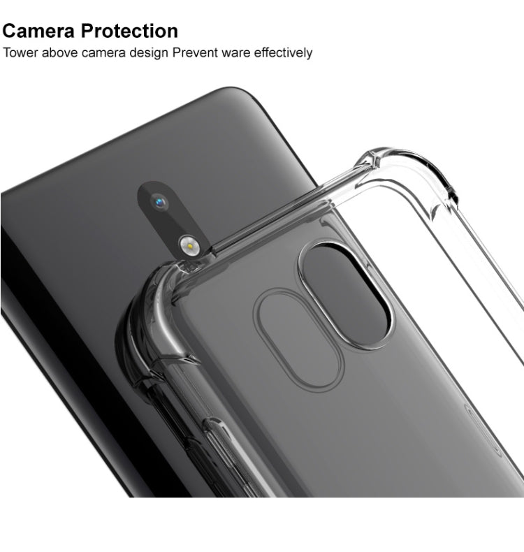 For Nokia 1.3 IMAK Full Coverage Shockproof TPU Protective Case(Transparent Black) - Nokia Cases by imak | Online Shopping UK | buy2fix