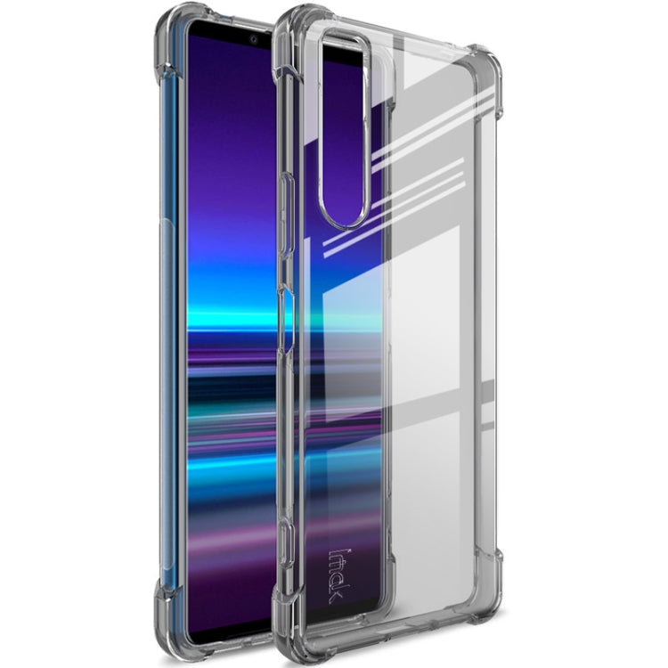For Sony Xperia 1 II IMAK Full Coverage Shockproof TPU Protective Case(Transparent Black) - Sony Cases by imak | Online Shopping UK | buy2fix