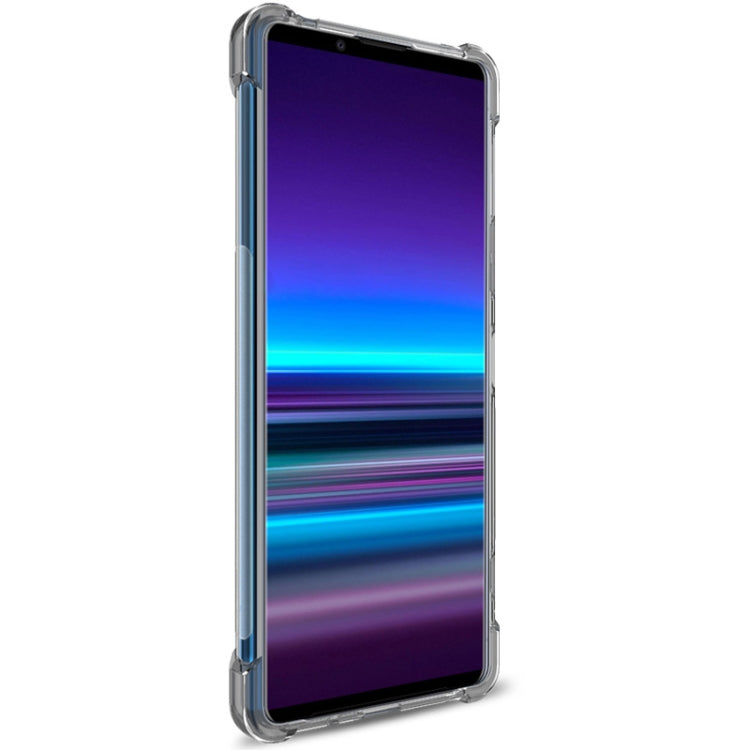 For Sony Xperia 1 II IMAK Full Coverage Shockproof TPU Protective Case(Transparent Black) - Sony Cases by imak | Online Shopping UK | buy2fix