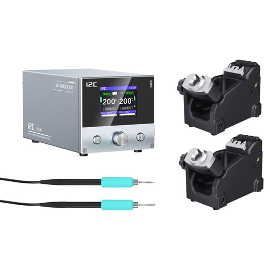 i2C 3SCN Intelligent Double Welding Station with RS300 Base, Style:B Set(US Plug) - Soldering Iron Set by buy2fix | Online Shopping UK | buy2fix