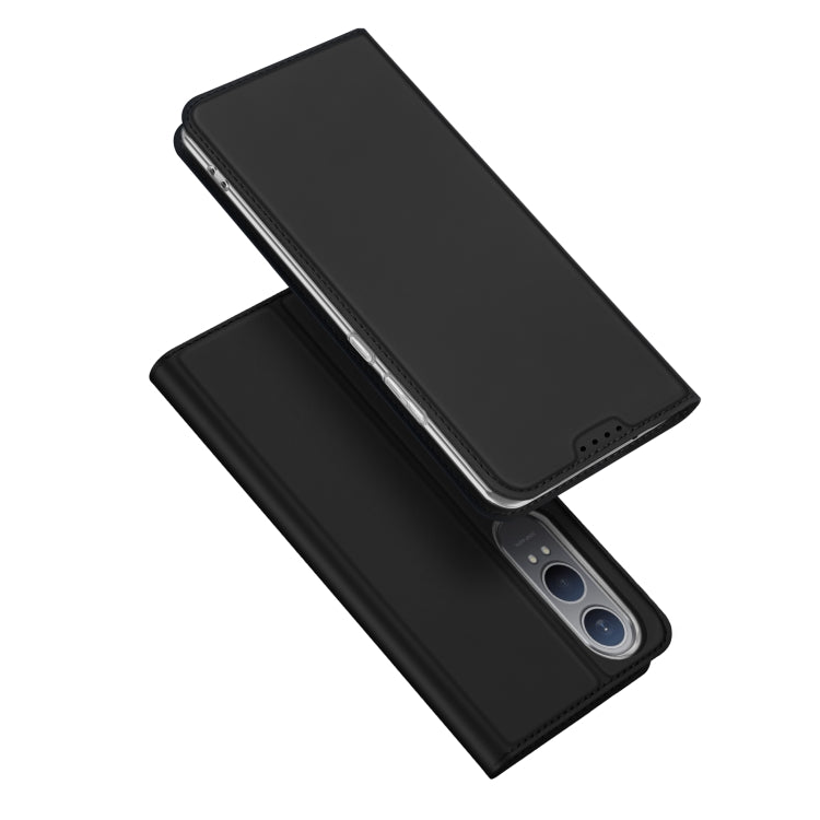 For OnePlus Nord CE4 Lite / OPPO K12x DUX DUCIS Skin Pro Series Horizontal Flip Phone Leather Case(Black) - OnePlus Cases by DUX DUCIS | Online Shopping UK | buy2fix