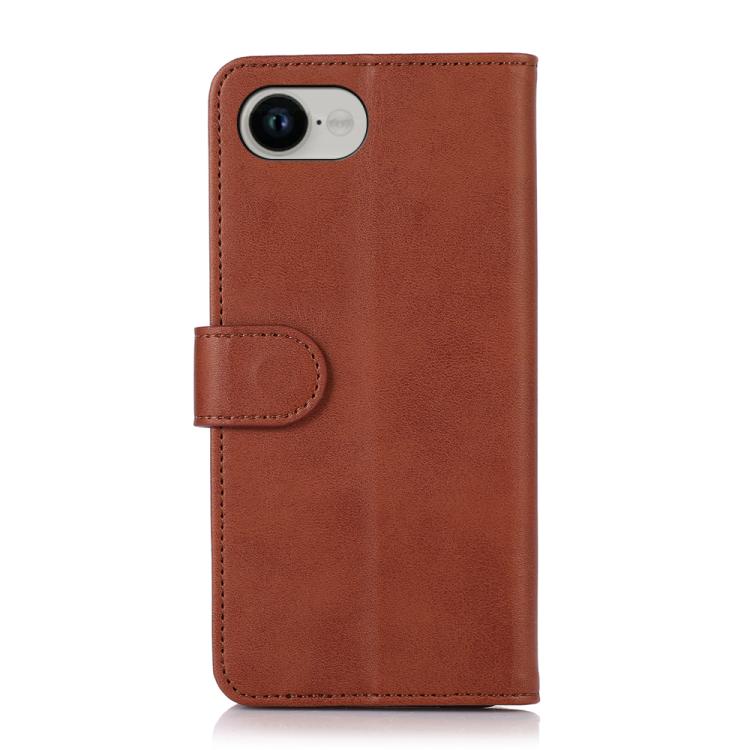 For iPhone 16e Cow Texture Leather Phone Case(Brown) - iPhone 16e Cases by buy2fix | Online Shopping UK | buy2fix