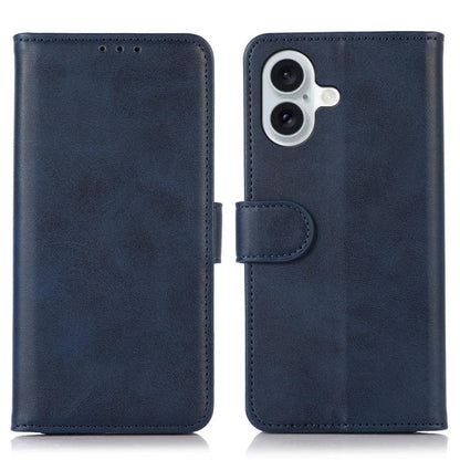 For iPhone 17 Cow Texture Leather Phone Case(Blue) - iPhone 17 Cases by buy2fix | Online Shopping UK | buy2fix