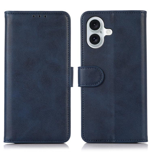 For iPhone 17 Cow Texture Leather Phone Case(Blue) - iPhone 17 Cases by buy2fix | Online Shopping UK | buy2fix