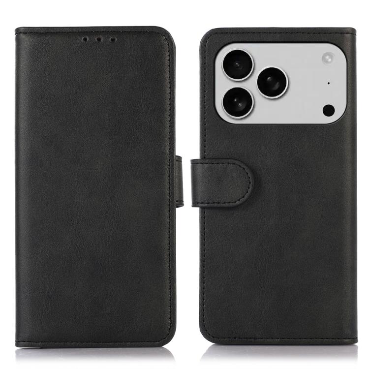 For iPhone 17 Pro Cow Texture Leather Phone Case(Black) - iPhone 17 Pro Cases by buy2fix | Online Shopping UK | buy2fix