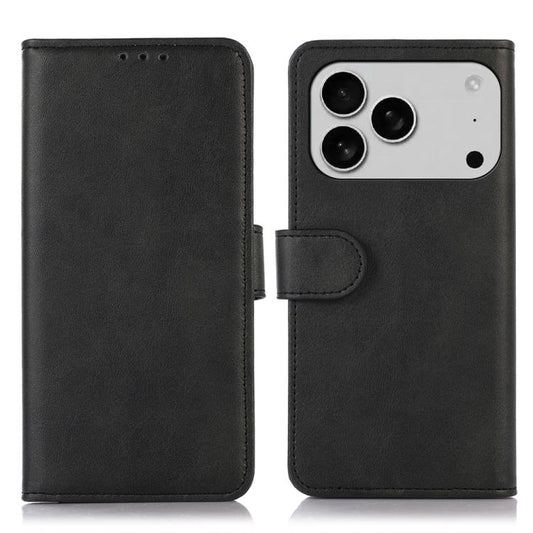 For iPhone 17 Pro Cow Texture Leather Phone Case(Black) - iPhone 17 Pro Cases by buy2fix | Online Shopping UK | buy2fix