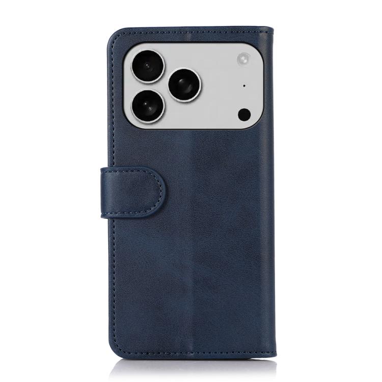 For iPhone 17 Pro Cow Texture Leather Phone Case(Blue) - iPhone 17 Pro Cases by buy2fix | Online Shopping UK | buy2fix
