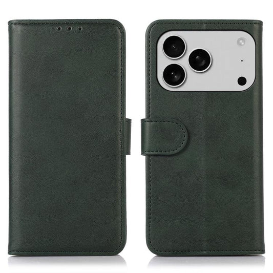 For iPhone 17 Pro Cow Texture Leather Phone Case(Green) - iPhone 17 Pro Cases by buy2fix | Online Shopping UK | buy2fix