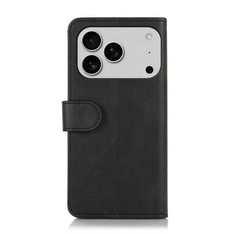 For iPhone 17 Pro Max Cow Texture Leather Phone Case(Black) - iPhone 17 Pro Max Cases by buy2fix | Online Shopping UK | buy2fix