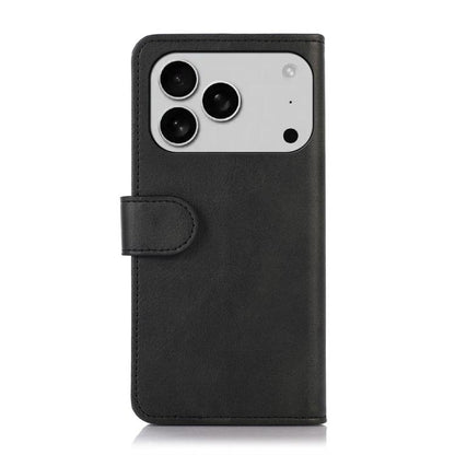 For iPhone 17 Pro Max Cow Texture Leather Phone Case(Black) - iPhone 17 Pro Max Cases by buy2fix | Online Shopping UK | buy2fix