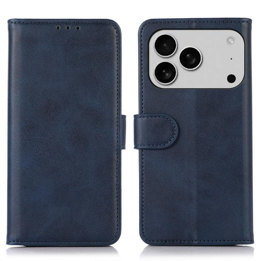 For iPhone 17 Pro Max Cow Texture Leather Phone Case(Blue) - iPhone 17 Pro Max Cases by buy2fix | Online Shopping UK | buy2fix
