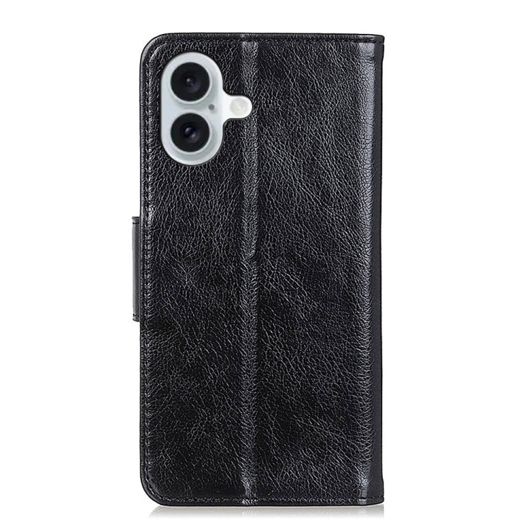 For iPhone 16 Nappa Texture Leather Case(Black) - iPhone 16 Cases by buy2fix | Online Shopping UK | buy2fix