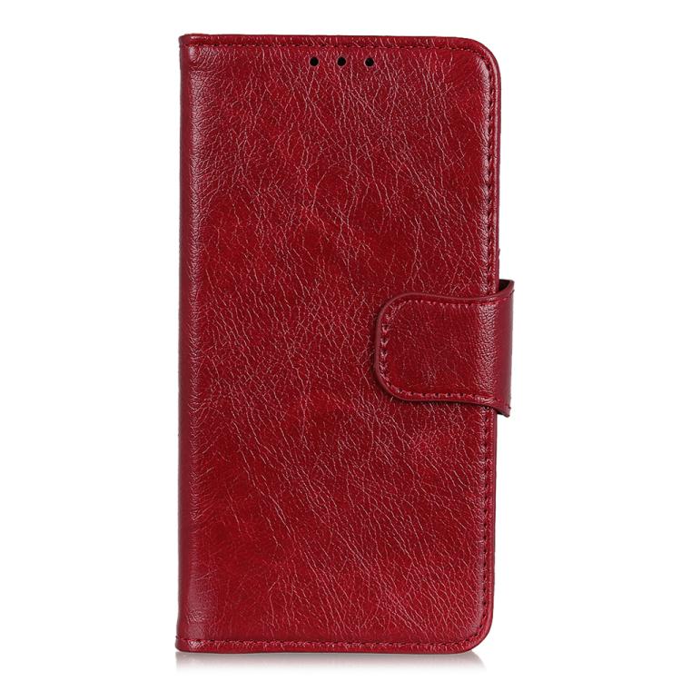 For iPhone 16e Nappa Texture Leather Case(Red) - iPhone 16e Cases by buy2fix | Online Shopping UK | buy2fix